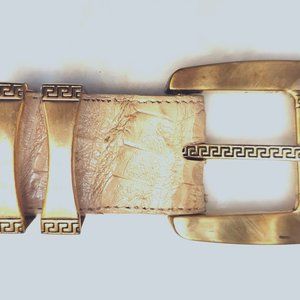 Don Cuco genuine crocodile belt lion's head hardware